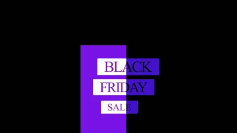 129 Animation Text Motion Graphics Black Friday v27 库存影片 138581270