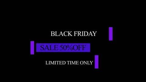129 Animation Text Motion Graphics Black Friday v31 库存影片 138581279