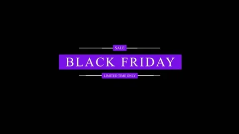 129 Animation Text Motion Graphics Black Friday v4 库存影片 138581280