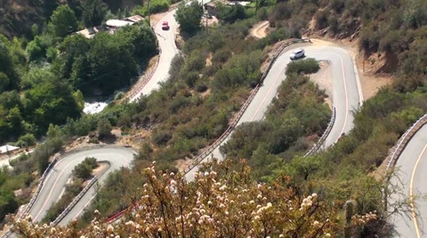 1292 Winding road in the mountains Stock Footage 36309445