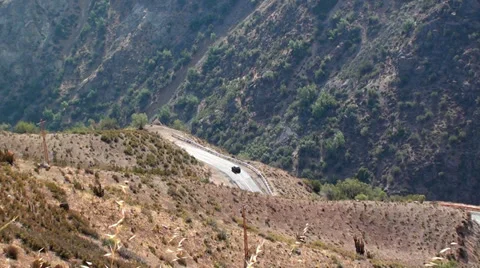 1293  Winding road in the mountains Stock Footage 36308034
