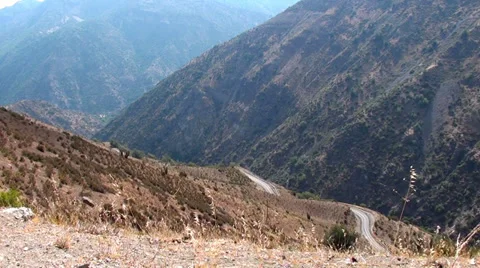 1295  Winding road in the mountains Stock Footage 36307192