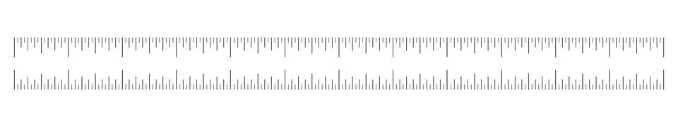 12inch ruler scale. Measuring chart with 12 inches. Length measurement height Ilustração Stock