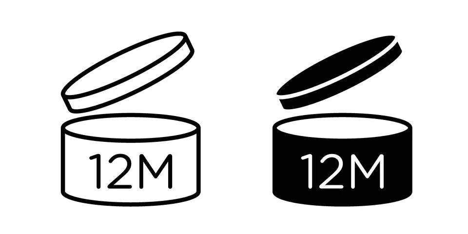 12M icon black vector isolated on white Stock Illustration