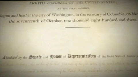 12th Amendment Constitution President Aged Historical Paper Document 2 Stock Footage 339305624