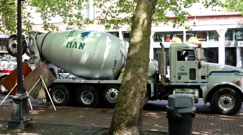12th Man Cement Mixer Video stock 51786966
