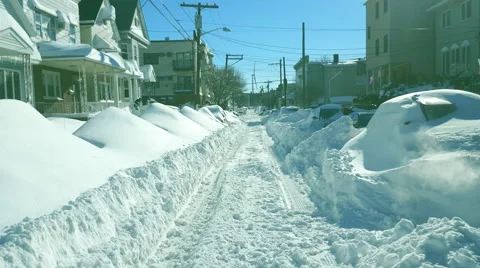 12Th Street With Snow. 4K Stock Footage 59676035