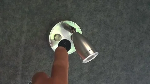 12v LED light is switched on Stock Footage 244036041