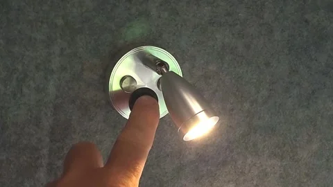 12V LED light is switched on Stock Footage 244036045
