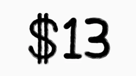 13 Dollar Hand Drawn Animation For Finance Currency Money Business Concept Stock Footage 303635413