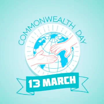 13 March Commonwealth Day Illustrazione stock