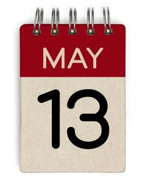 13 may calendar Stock Illustration
