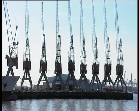 13 pan cranes Stock Footage 371195