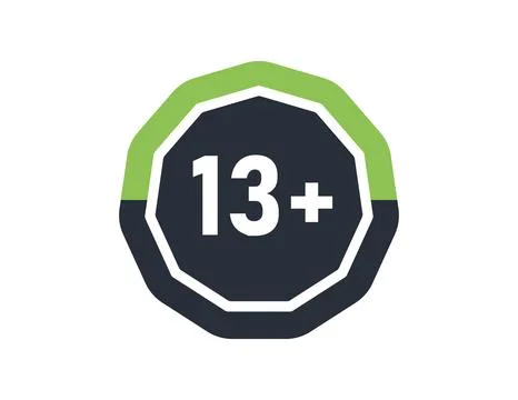 13 plus isolated on white background. Number of 13 plus Stock Illustration