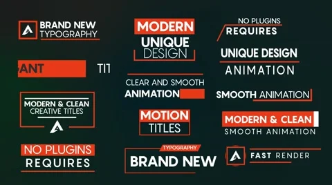 13 Simple Titles After Effects素材