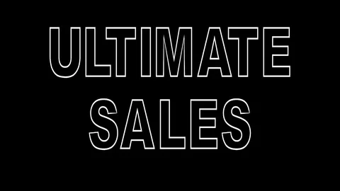 13 Text Animation that Dissolves into Particles Ultimate Sales 库存影片 129744943
