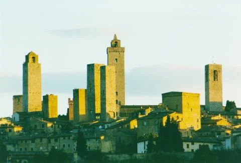 The 13 towers of San Gimignano Siena - Tuscany Stock Photos