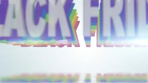 130 Animation Text Bright Effect Black Friday v1 库存影片 138581329