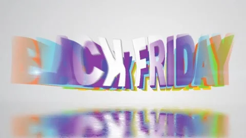 130 Animation Text Bright Effect Black Friday v4 Stockbeeldmateriaal 138581343