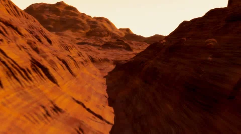 (1301) Canyonlands Barren Alien Sci-Fi Planet Animation Loop Vidéo 33402427