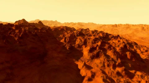 (1302) Canyonlands Barren Alien Sci-Fi Planet Animation Loop Stock-Footage 33402429