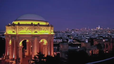 1/30/20 Fly Around The Palace of Fine Arts in San Francisco Stock Footage 267747812