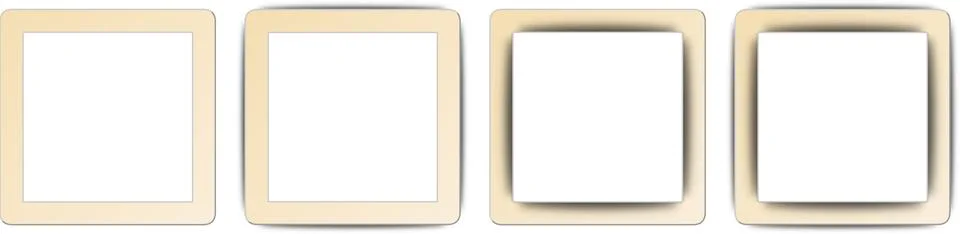130402 wheat brown and white colour full shadow square app icon set Stock Illustration