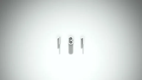 131 3D title animation with shadows on a white background Stock Footage 296795472