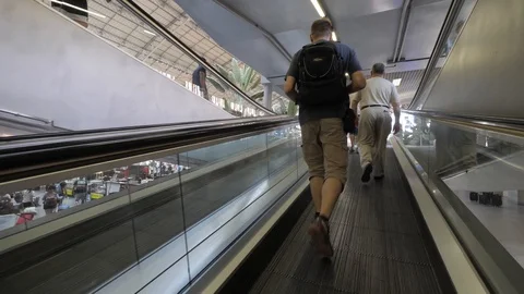 1310 escalator atocha Stock Footage 117468034
