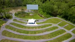 Aerial view of Drive-In Movie Theater
