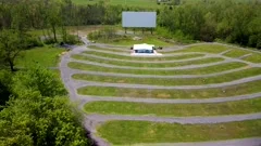 Aerial view of Drive-In Movie Theater