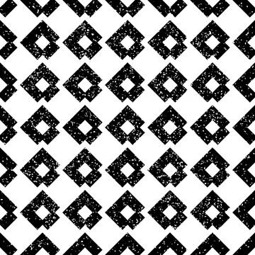 1313 Seamless pattern with black geometric forms イラスト素材