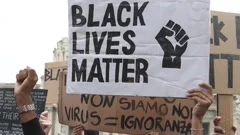 Protesting for the 'Black Lives Matter'  movement