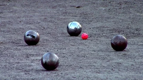 133-Boules trying to land close to the small red cocoon Stock Footage 335413747