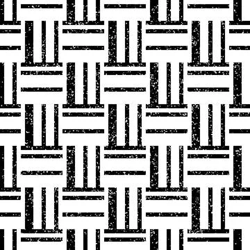 1330 Seamless pattern with horizontal and vertical black bands Stock Illustration