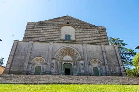 Todi,italy june 20 2020 : temple of san fortunate in todi large bell ...