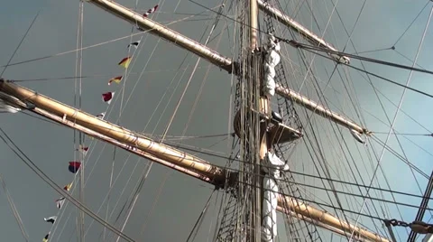1339 Mast of a sailboat Stock Footage 37211385