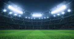 Sports Video background with a stadium full of spectators.