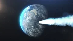 Ice Comet Hitting North america creating Large dust shockwave