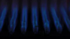 Ignition and burning of natural gas in water heater furnace