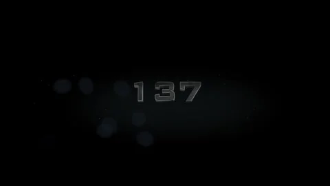 137 title metal text on black alpha channel background Stock Footage 295868751