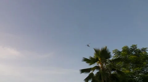 138 Helicopter passing overhead plus audio Stock Footage 8826386