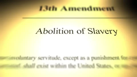13th Ammendment - Abolition of Slavery 1 Video stock 342773931