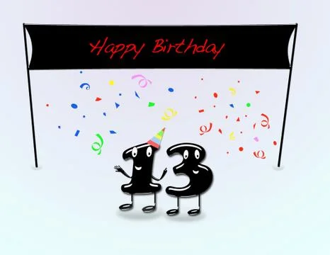 13th birthday party. Stock Illustration