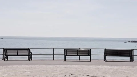 13th May 2025. Timelaps of Holiday makers at Lyme Regis, Dorset, England Video stock 313346665