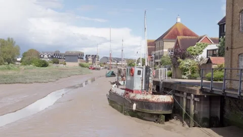 13th May 2026, Faversham tidal creek. Faversham, Kent England, UK Stock Footage 335387789