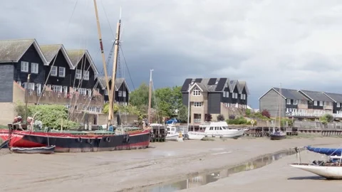 13th May 2026, Faversham tidal creek. Faversham, Kent England, UK Stock Footage 335388825