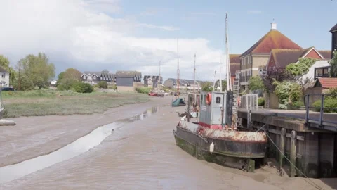 13th May 2026, Faversham tidal creek. Faversham, Kent England, UK Video stock 335389417