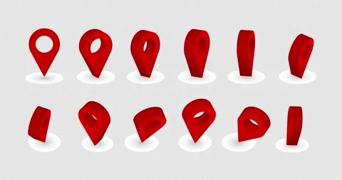 13Z Map pointer 3d pin Stock Footage 155766489