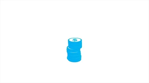 14 Coins Falling Stock Footage 78479390
